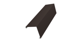 Декоративная накладка на столб универсальная угловая 60х60 для забора жалюзи 0,5 PurLite Matt RR 32 темно-коричневый (3м)