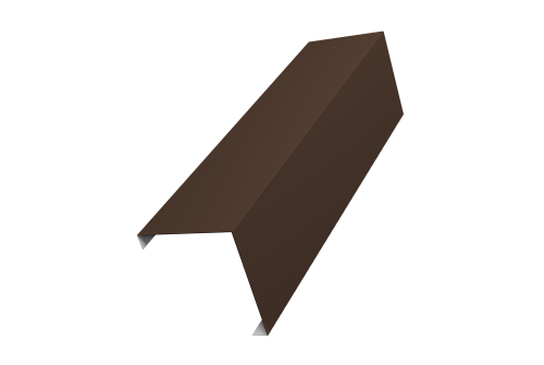 Декоративная накладка на столб универсальная угловая 80х80 для забора жалюзи 0,7 PE RAL 8017 шоколад (2м)