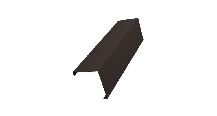 Декоративная накладка на столб универсальная угловая 80х80 для забора жалюзи 0,5 Atlas X RR 32 темно-коричневый (1,8м)