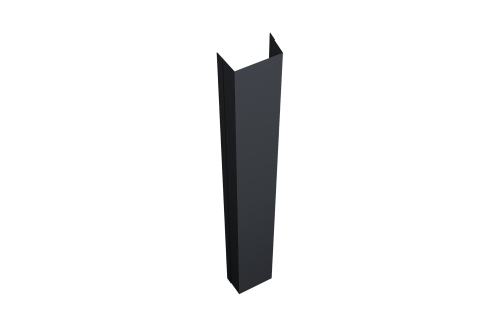 Крепежная планка нижняя Texas 0,45 PE-Double RAL 7024 мокрый асфальт (1,8м)