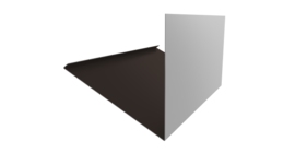 Планка примыкание верхнее к трубе фальц 0,45 Drap ST RR 32 темно-коричневый (2м)