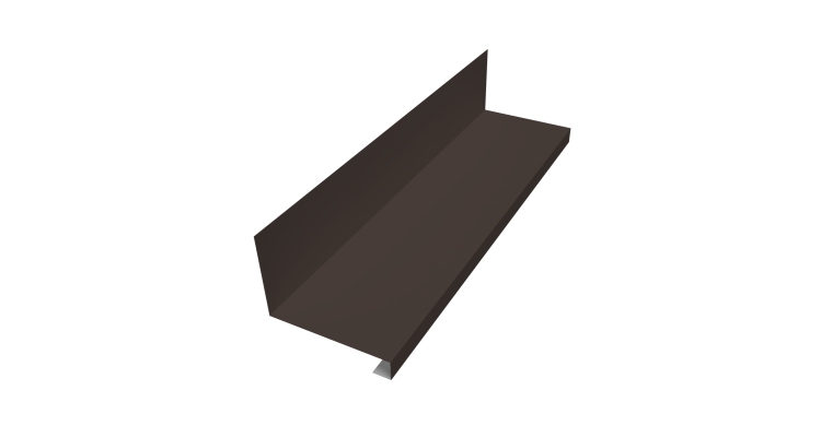 Планка примыкание нижнее к трубе для Кликфальц Pro Grand Line 0,5 Drap TX RR 32 темно-коричневый (2м)