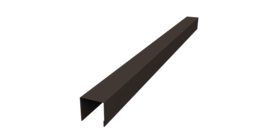 Планка вертикальная лицевая для забора жалюзи Palermo 0,45 Drap-double TX RR 32 темно-коричневый (2м)