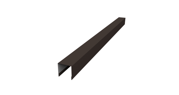 Планка вертикальная лицевая для забора жалюзи Palermo 0,5 PurPro RR 32 темно-коричневый (2м)