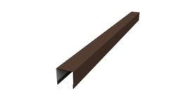 Планка вертикальная лицевая для забора жалюзи Palermo 0,5 Rooftop Бархат RAL 8017 шоколад (2м)