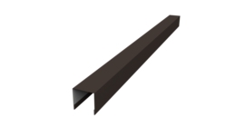 Планка вертикальная лицевая для забора жалюзи Palermo 0,5 Satin RR 32 темно-коричневый (3м)