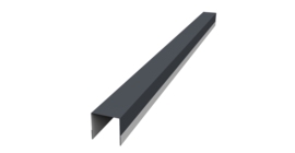 Планка вертикальная обратная для забора жалюзи Palermo 0,5 Drap RAL 7024 мокрый асфальт (2м)