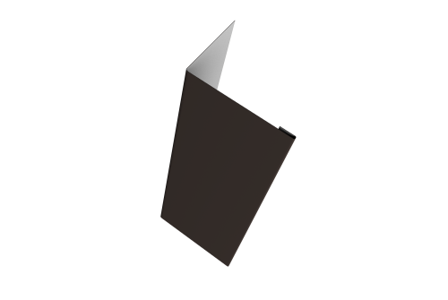 Нащельник для калиток и ворот 25х35 жалюзи Milan, Tokyo, Palermo 0,45 Drap RR 32 темно-коричневый (L2,5)