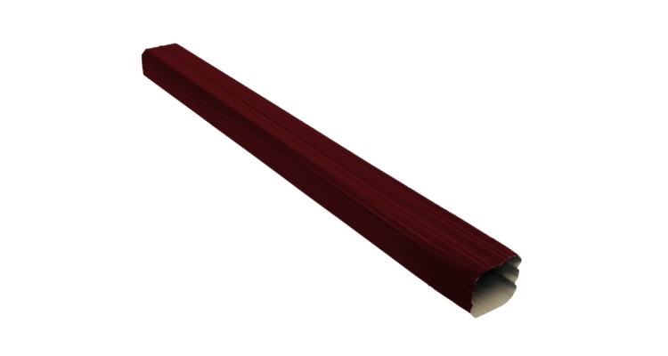 Труба прямоугольная Vortex 1м RAL 3005 красное дерево