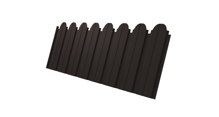 Профнастил С10B фигурный 0.45 Drap RR 32 темно-коричневый