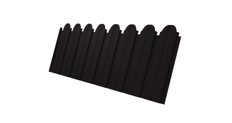 Профнастил С10B фигурный 0.5 Velur X RAL 9005 черный